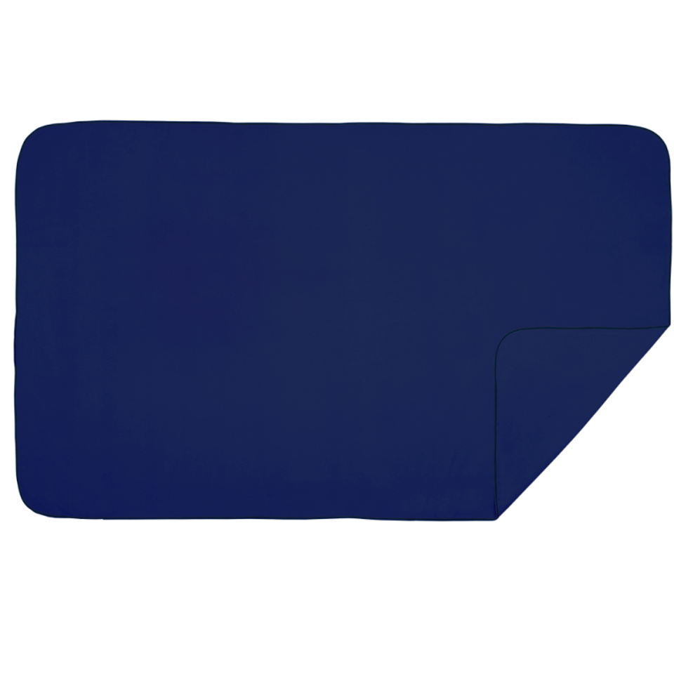 Microfibre Plain XL Towel - Navy / White