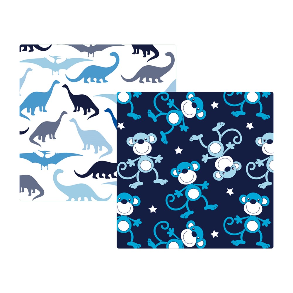 Microfibre baby hooded towels 2 packs - dino selection / trex