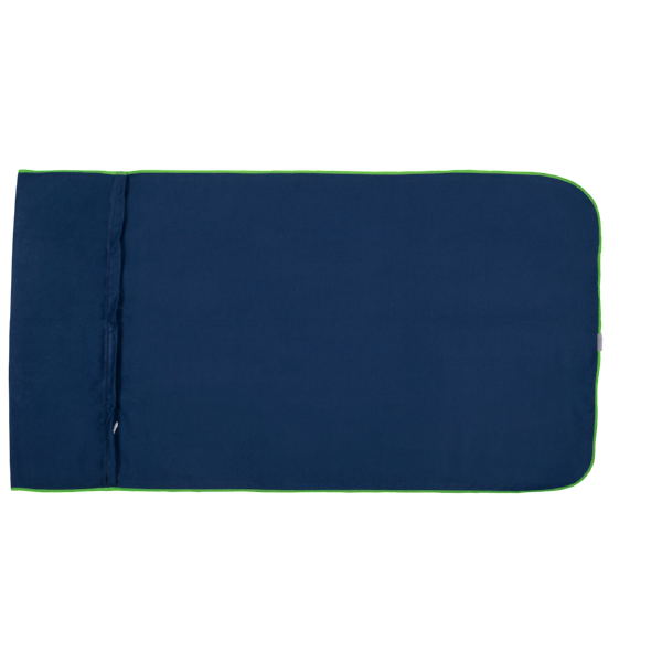 Microfibre Plain Gym Towel with Zip - Navy / Lime