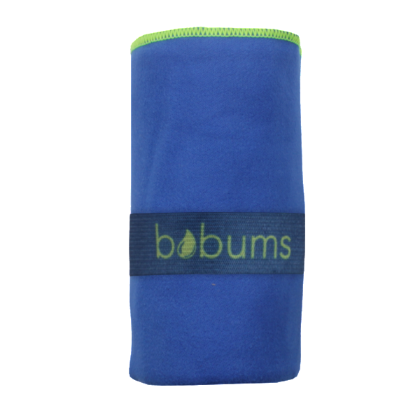 Microfibre Plain Gym Towel with Zip - Royal Blue / Yellow