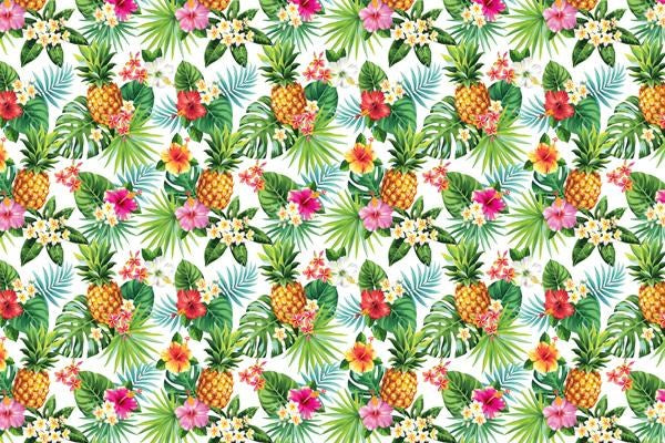 Microfibre XL Printed Towel - Pineapple flower hibiscus