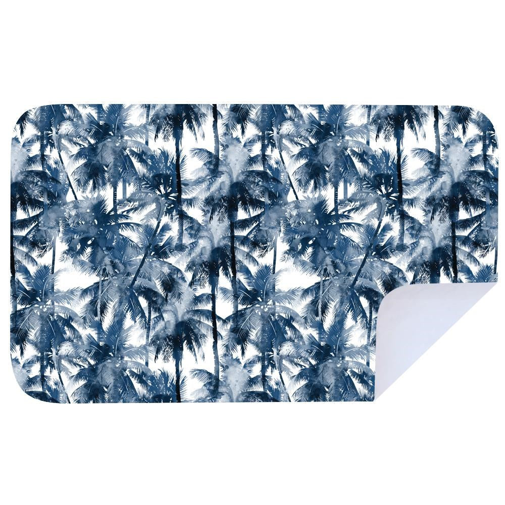 Microfibre XL Printed Towel - Blue palms
