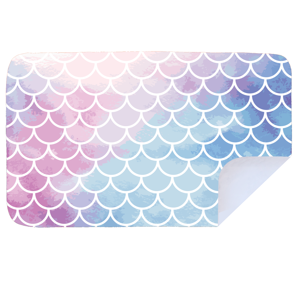 Microfibre XL Printed Towel - Pastel Pink Mermaid Scales