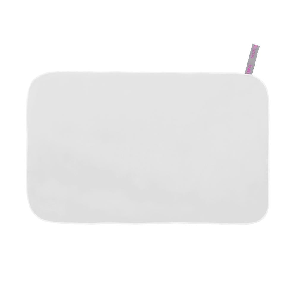 Microfibre S Plain Towel / Hand Towel - White / Grey