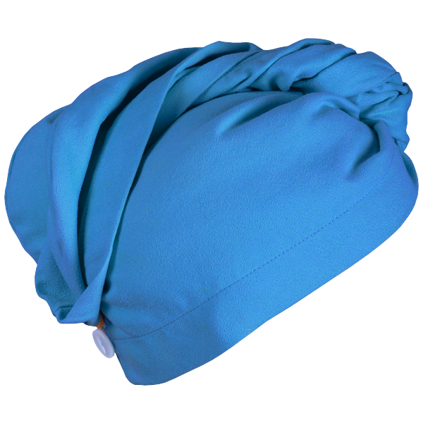Microfibre Plain Head Towel - Sea Blue