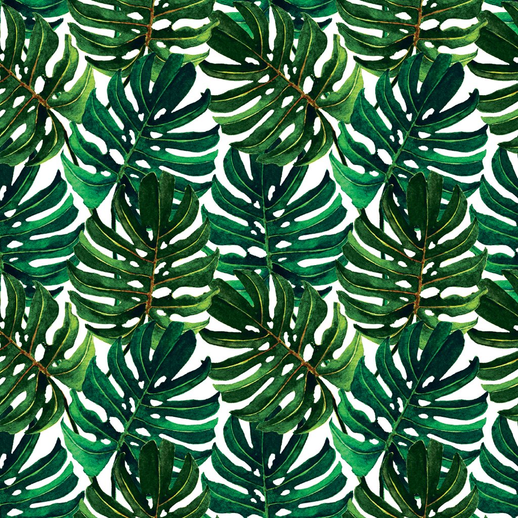Microfibre - Towel 4 Two - Printed Beach Blanket - Big green leaves
