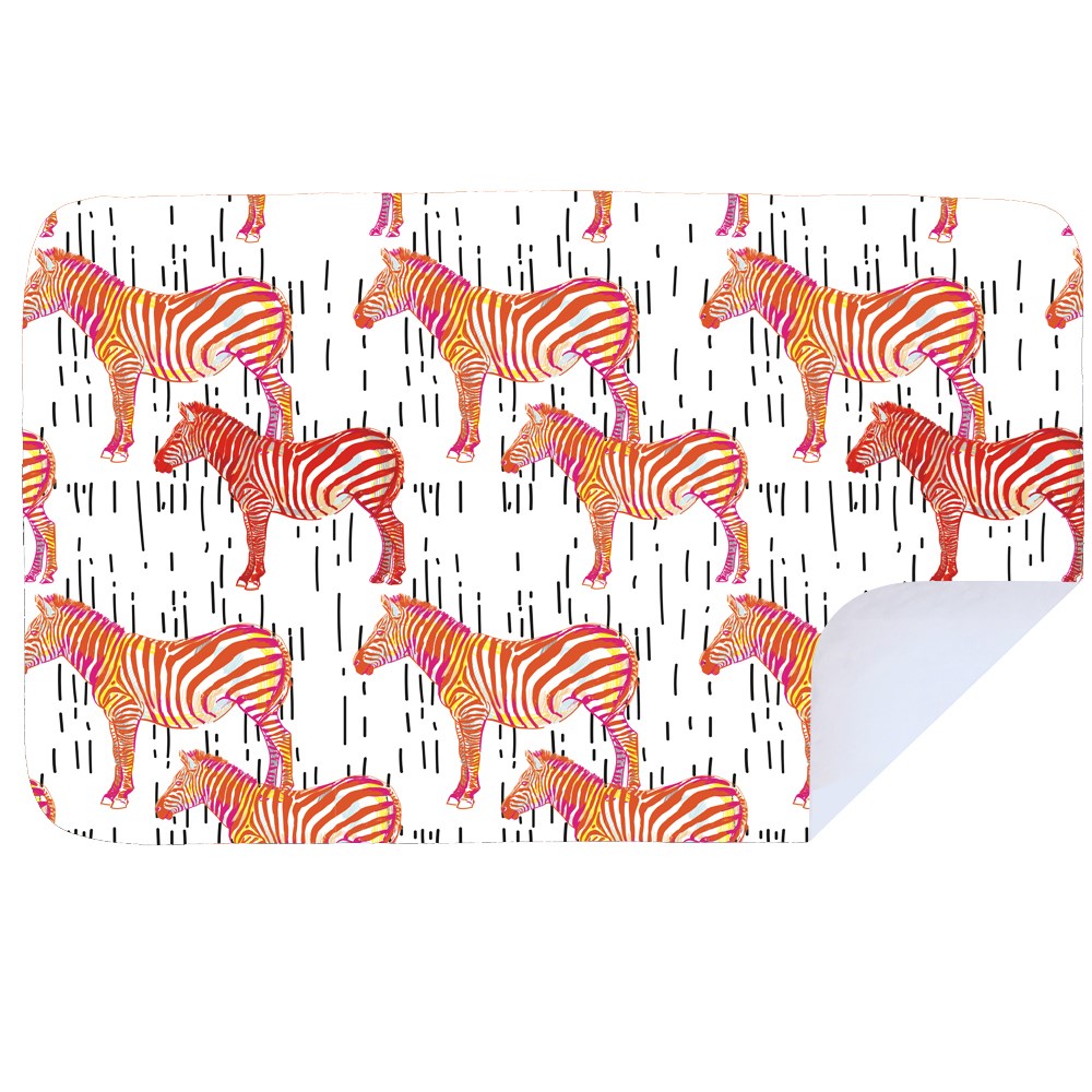 Microfibre XL Printed Towel - Pink Zebras