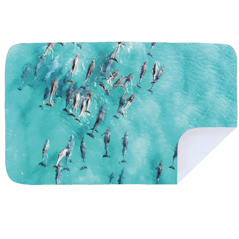Microfibre XL Printed Towel - Pod of Dolphins