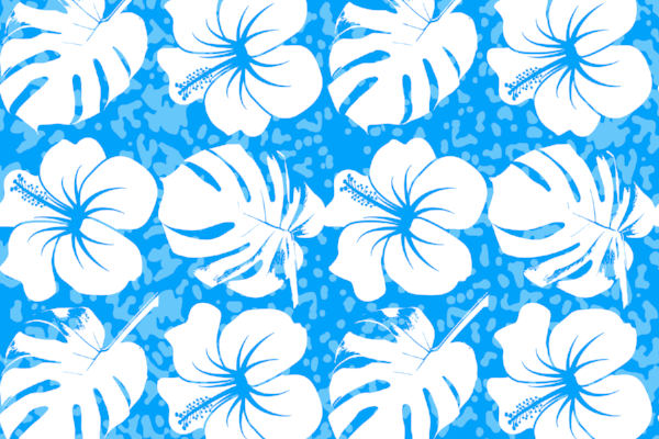 Microfibre XL Printed Towel - Hawaian Blue Floral