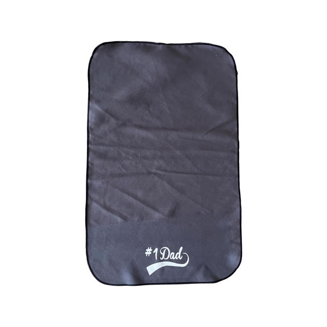 Microfibre Plain Braai Towel - Gunmetal #1 Dad (2pk)