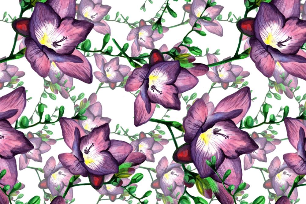 Microfibre XL Printed Towel - Purple Flower bloom