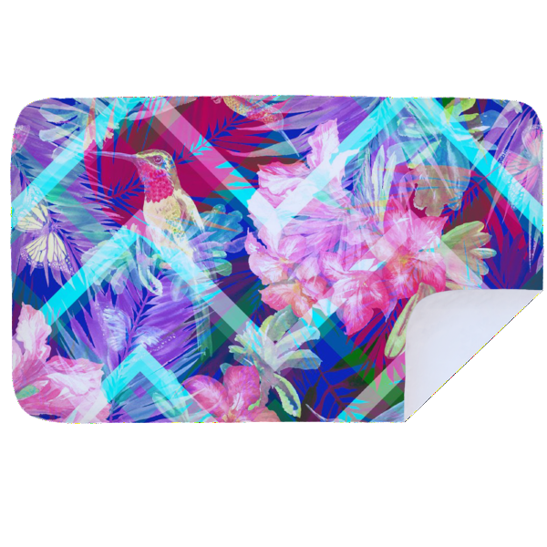 Microfibre XL Printed Towel - Rainbow Flower Bird