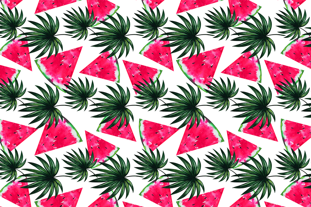 Microfibre XL Printed Towel - Watermelon Triangles