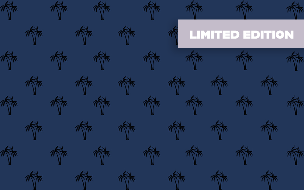 Microfibre XL Printed Towel - Navy Palm