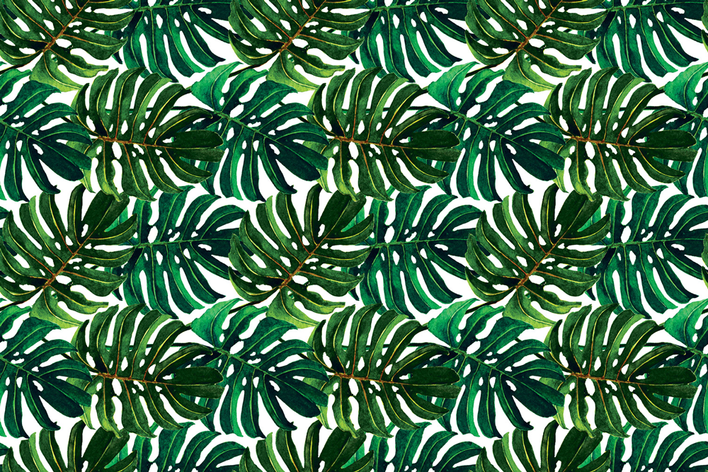 Microfibre XL Printed Towel - Big Green Leaves