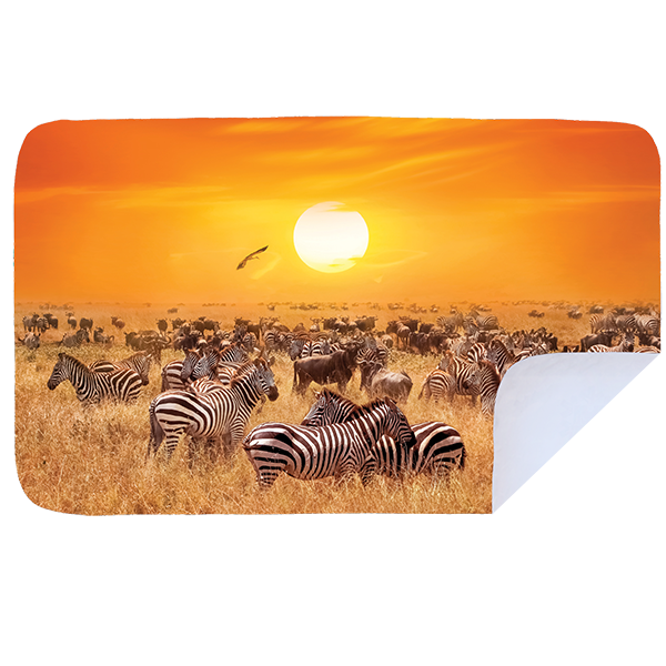 Microfibre XL Printed Towel - Zebra sunset